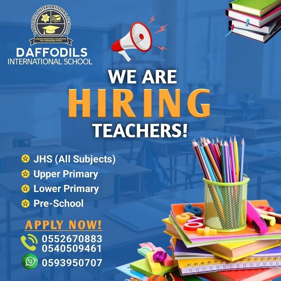 Vacancy notice: teachers needed at Daffodils International School